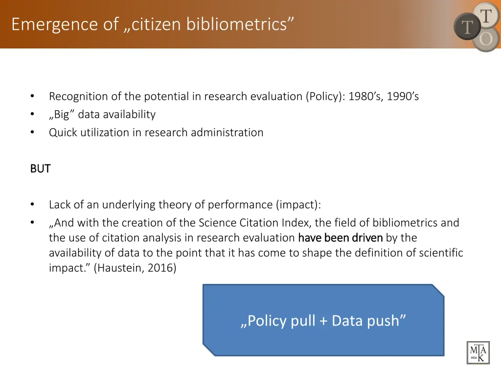 emergence of citizen bibliometrics