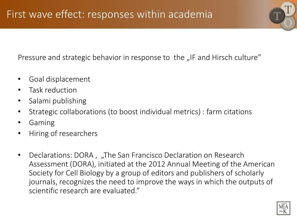 first wave effect responses within academia