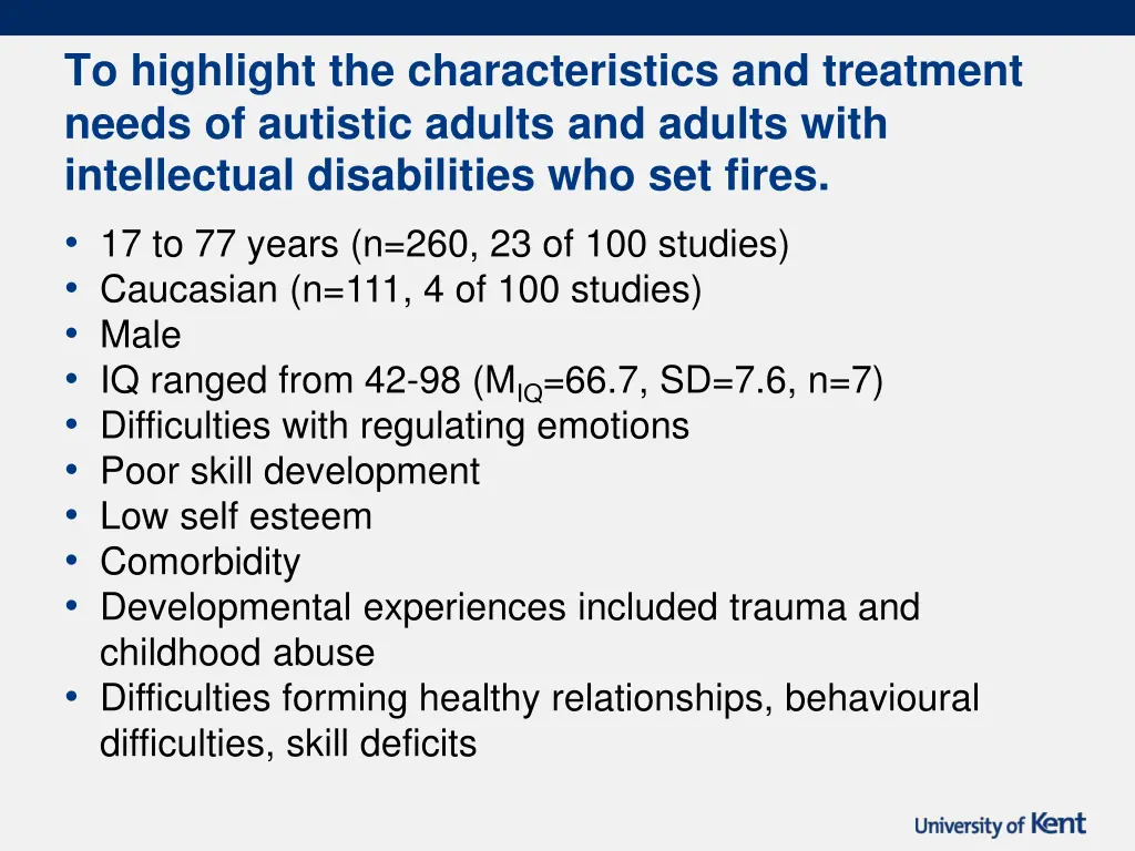 to highlight the characteristics and treatment