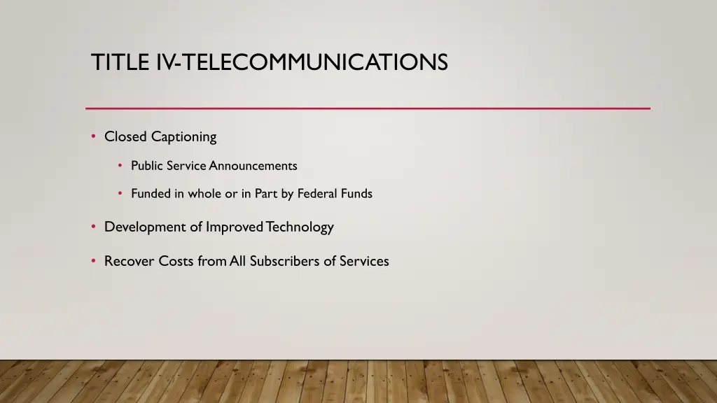 title iv telecommunications