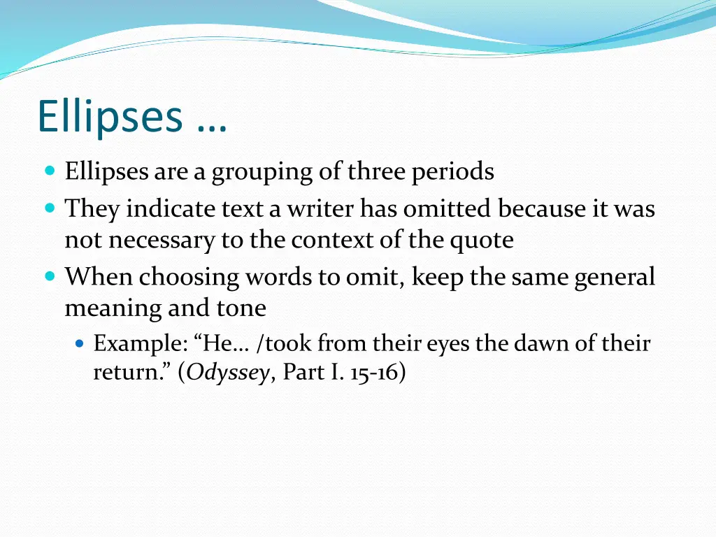 ellipses