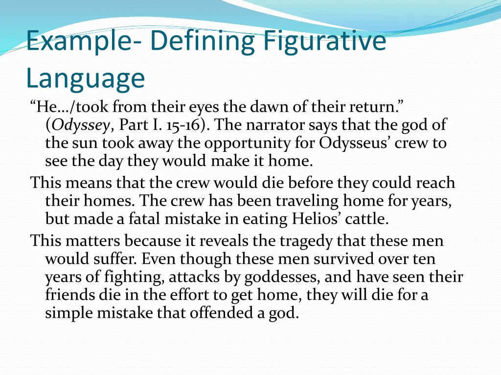 example defining figurative language he took from