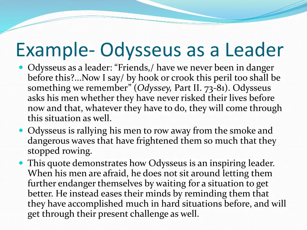 example odysseus as a leader odysseus as a leader