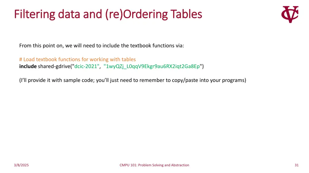 filtering data and re ordering tables filtering 1