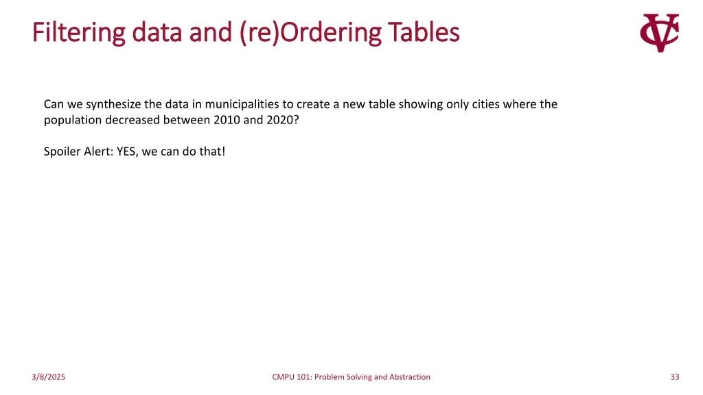 filtering data and re ordering tables filtering 3