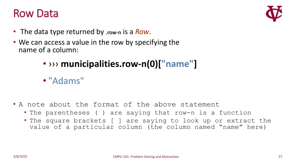 row data row data