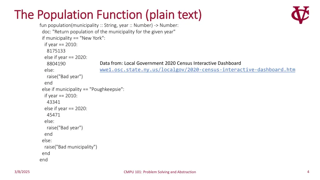 the population function plain text the population