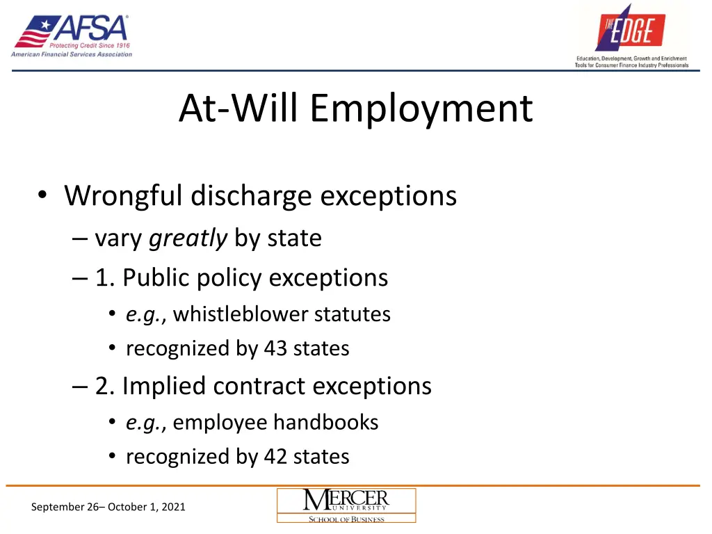 at will employment 1