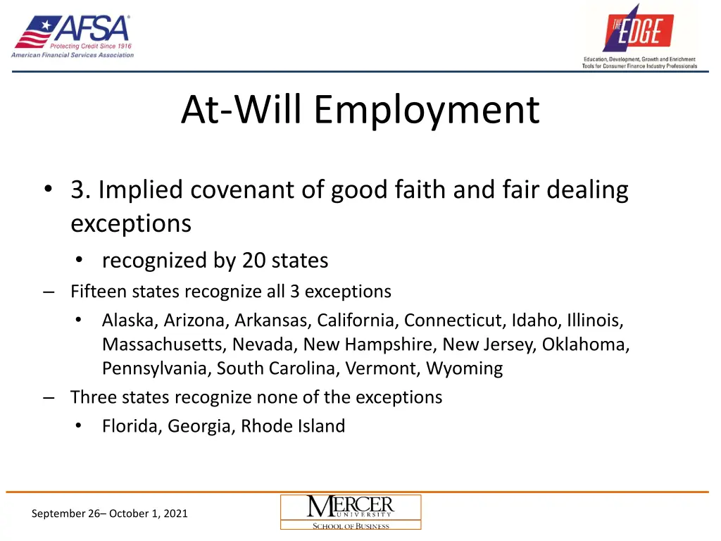 at will employment 2