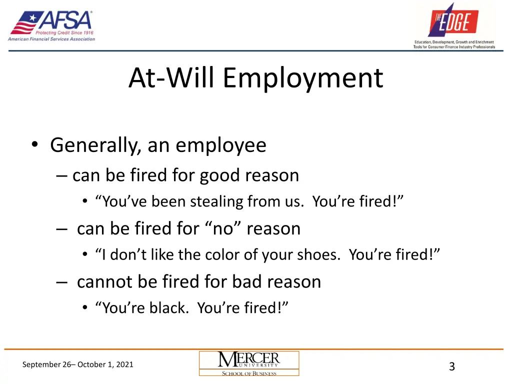at will employment