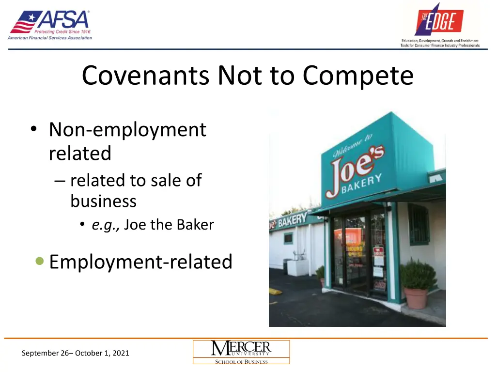 covenants not to compete