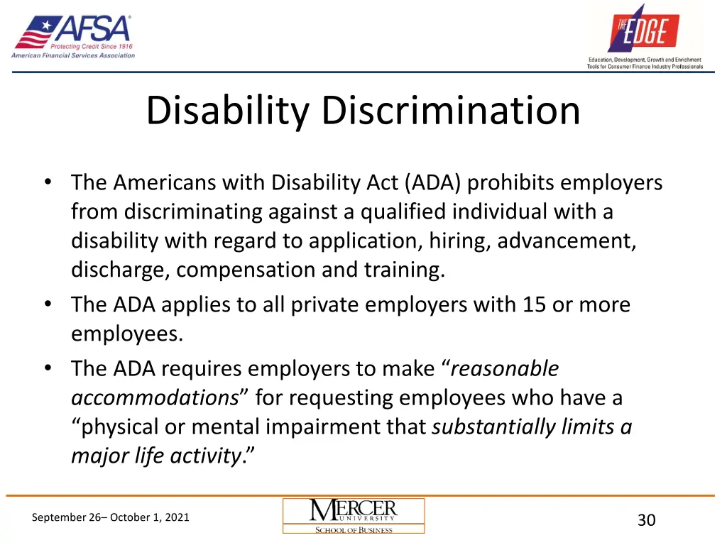 disability discrimination