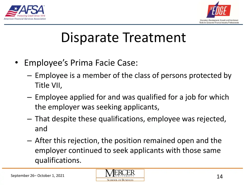 disparate treatment