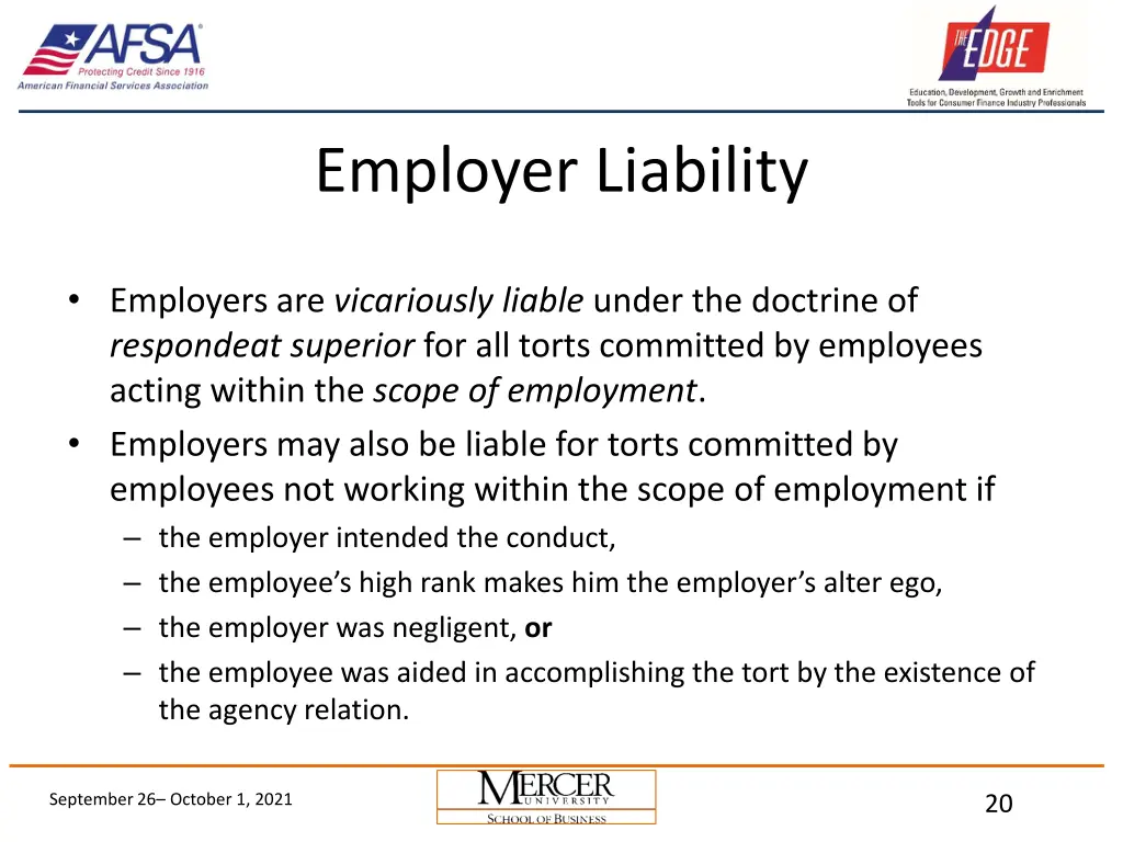 employer liability