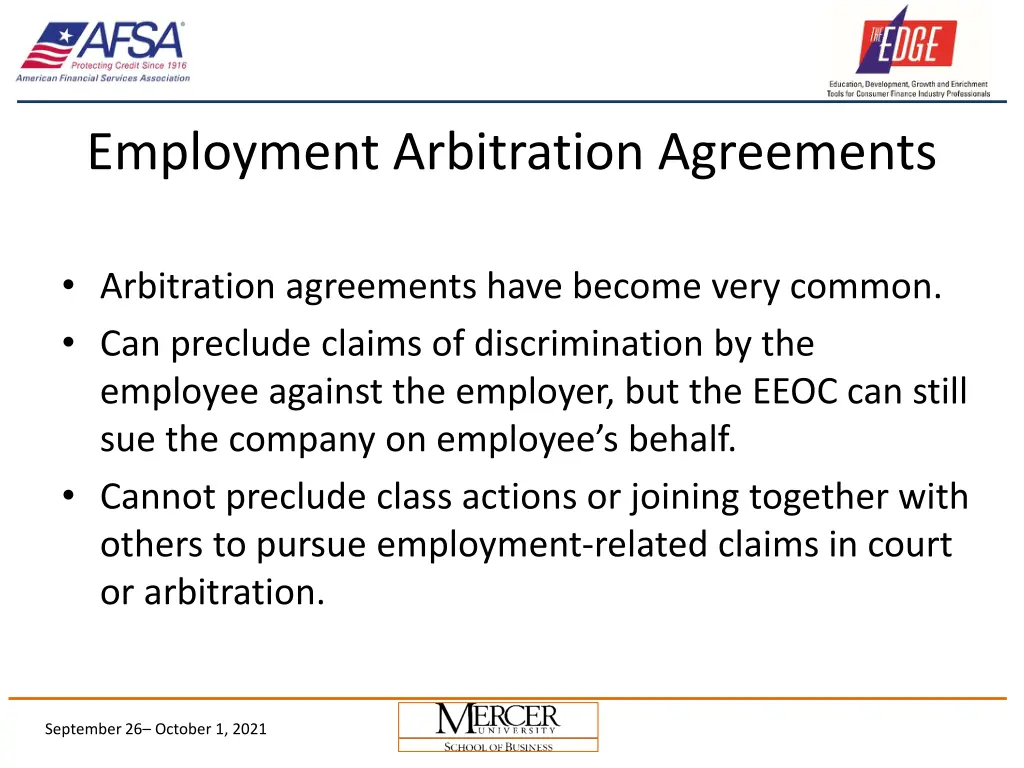 employment arbitration agreements