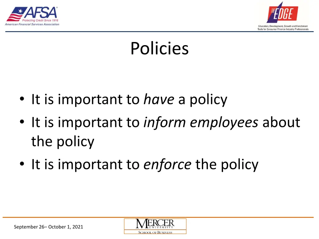 policies