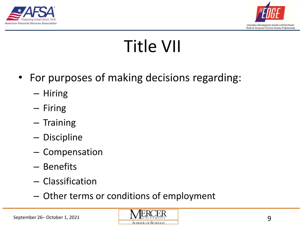 title vii 1