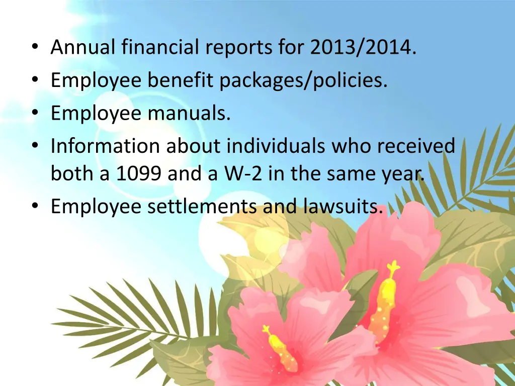 annual financial reports for 2013 2014 employee