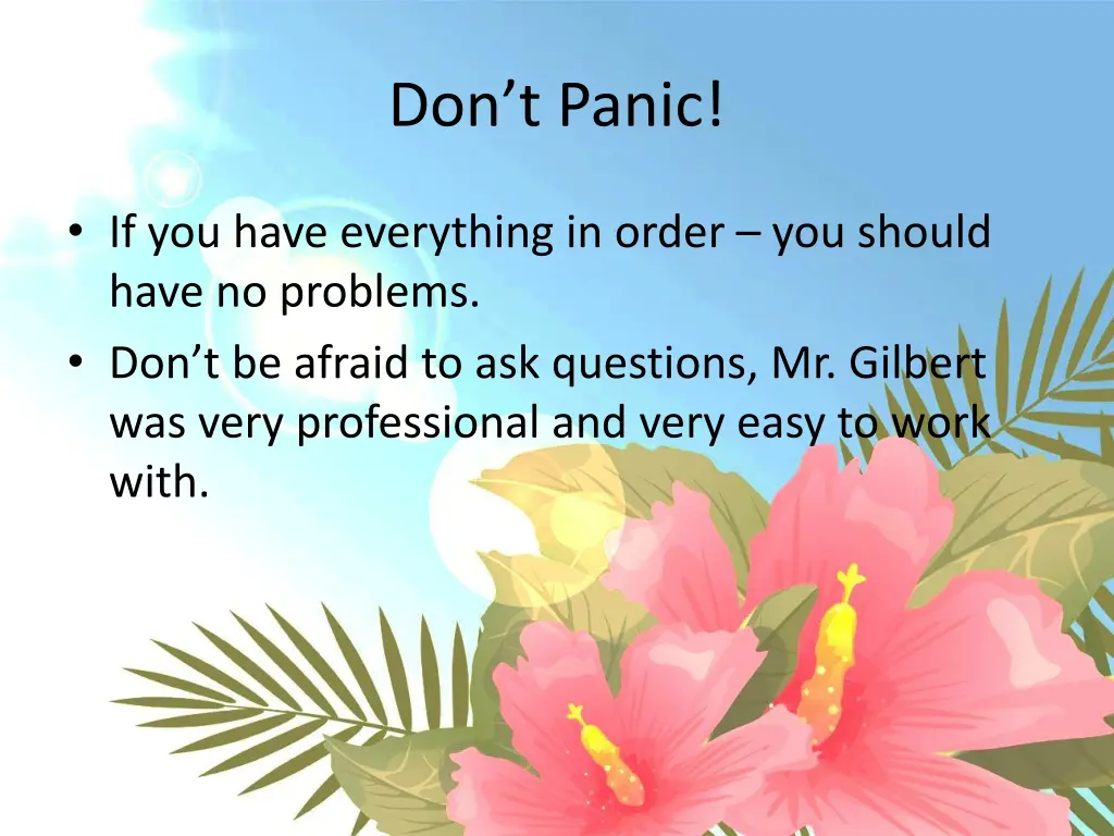 don t panic