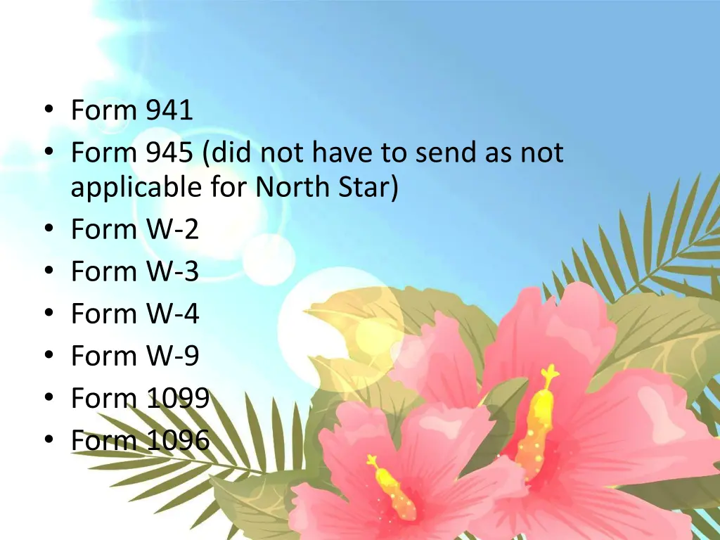 form 941 form 945 did not have to send