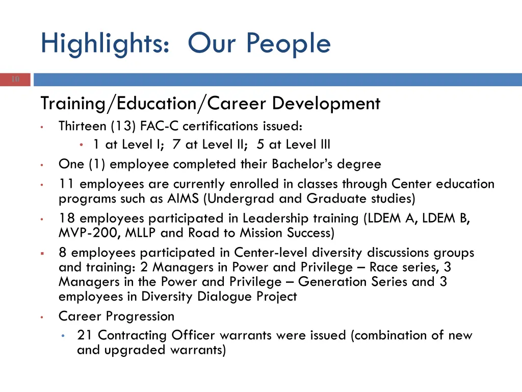 highlights our people 6