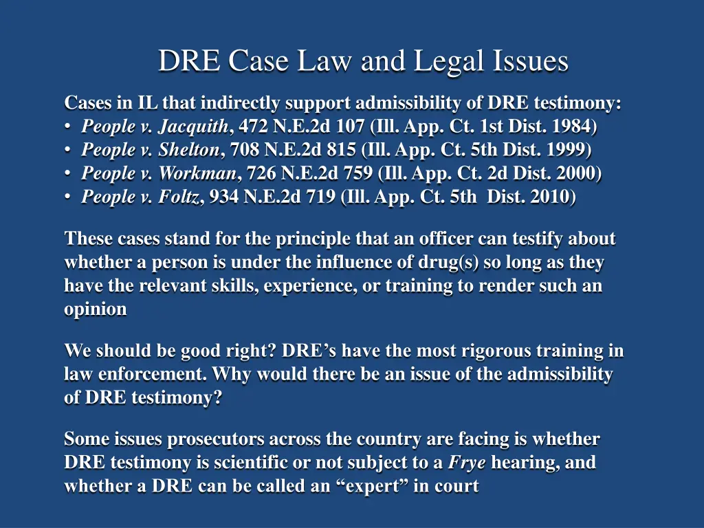 dre case law and legal issues 1