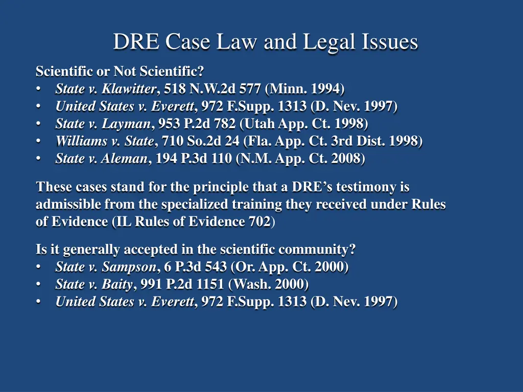 dre case law and legal issues 3