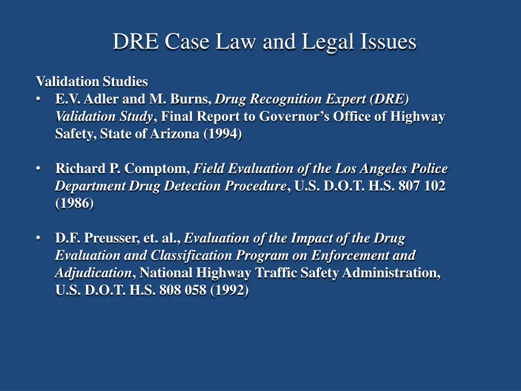 dre case law and legal issues 4