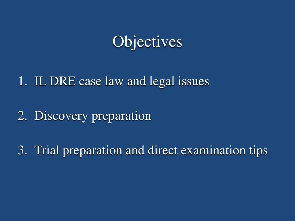 objectives