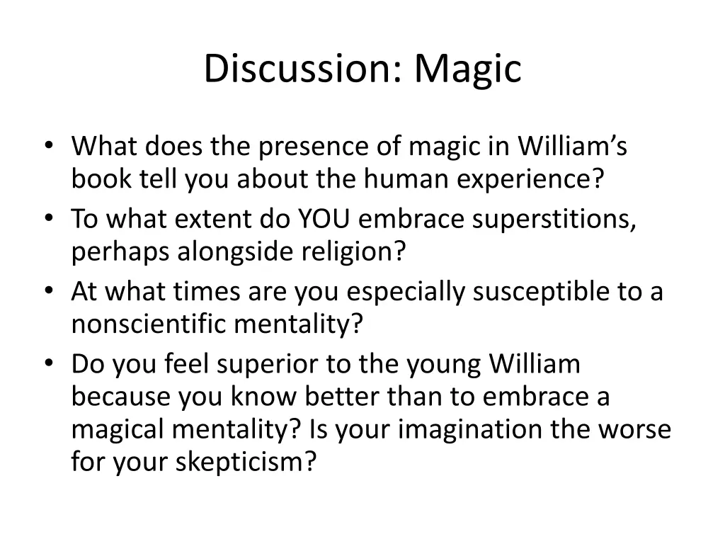 discussion magic