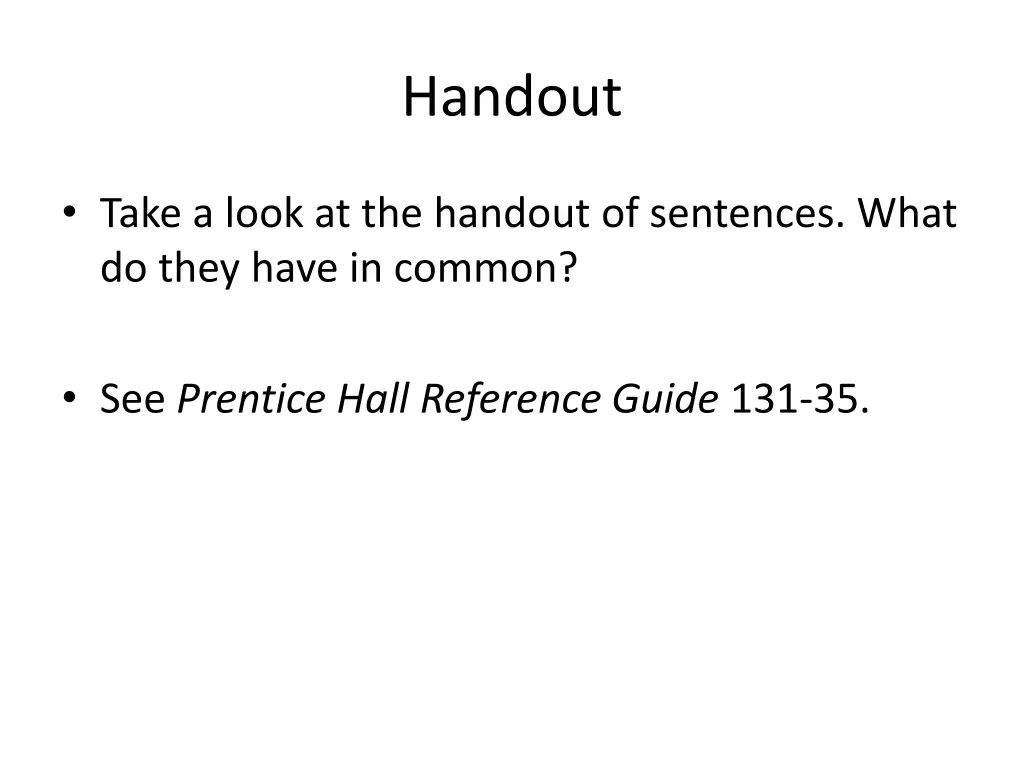 handout