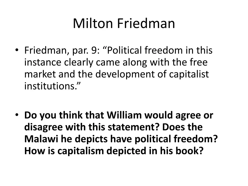 milton friedman