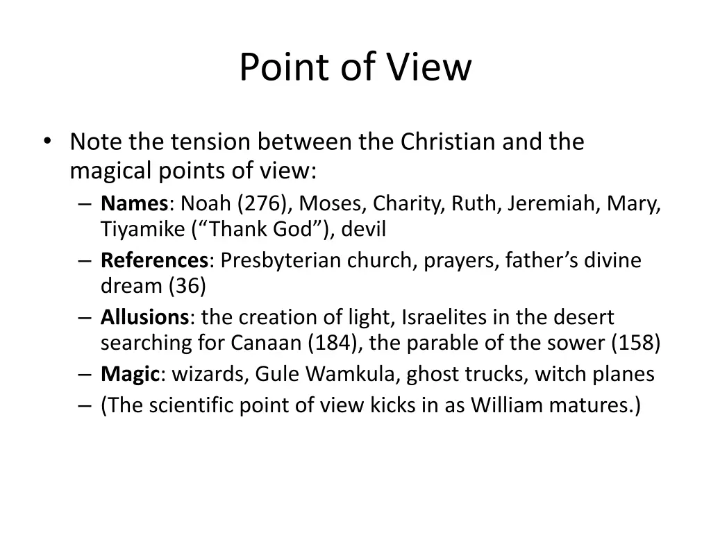 point of view