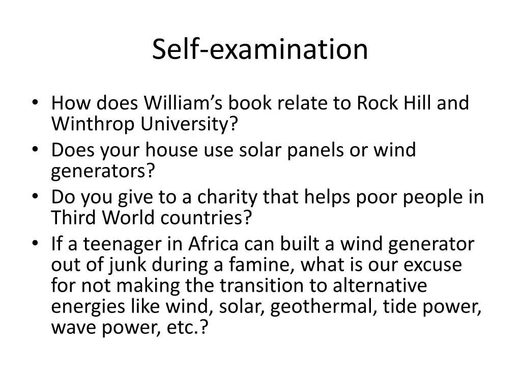 self examination