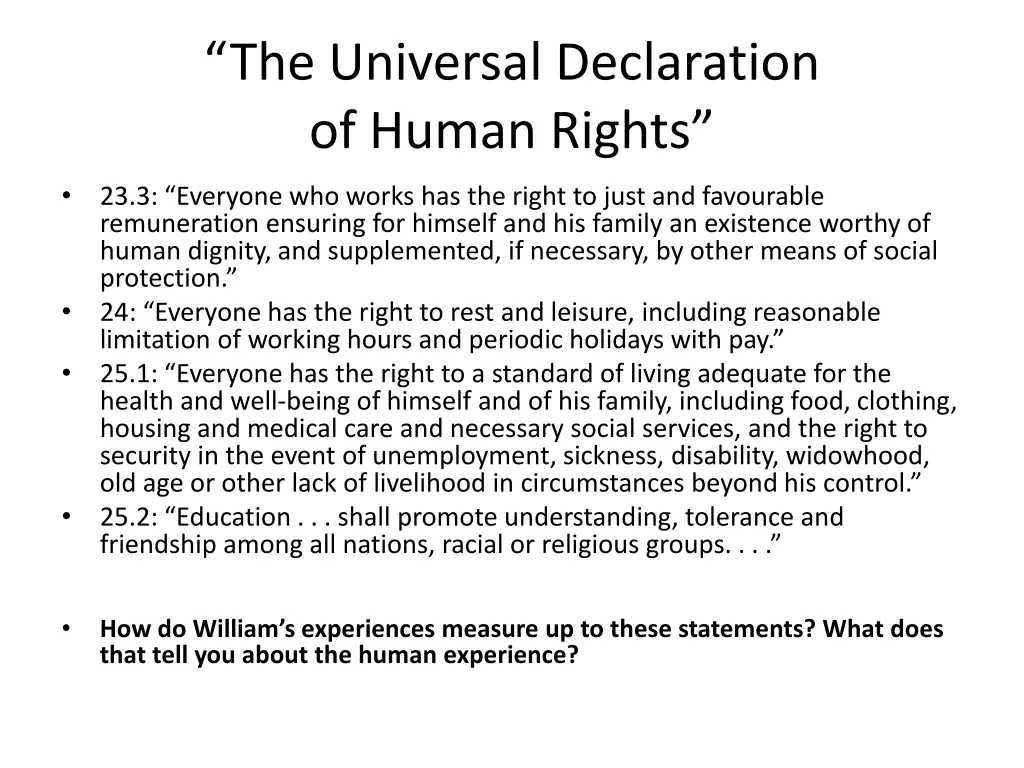 the universal declaration of human rights