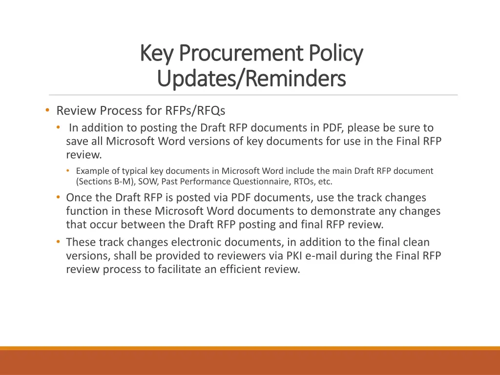 key procurement key procurement policy updates 2
