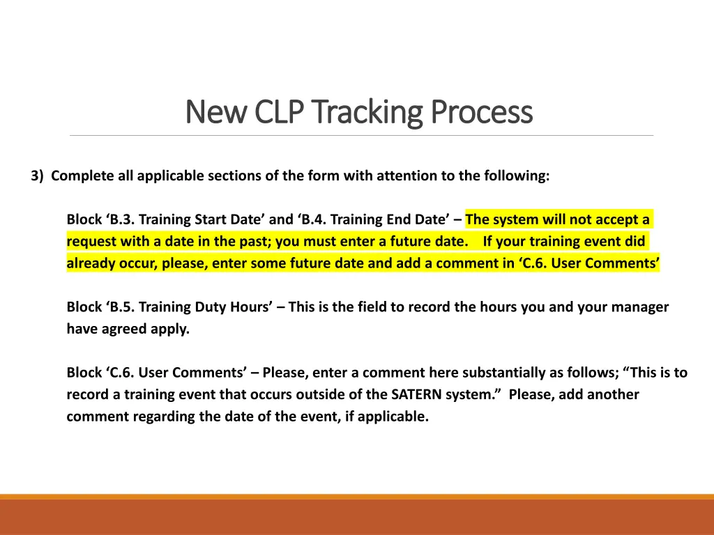 new clp tracking process new clp tracking process 3