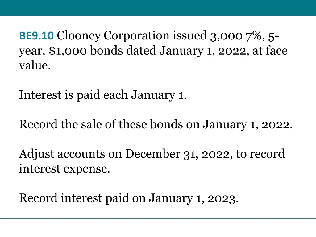 be9 10 clooney corporation issued 3 000 7 5 year