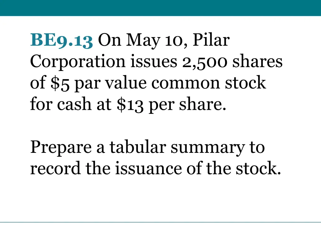 be9 13 on may 10 pilar corporation issues