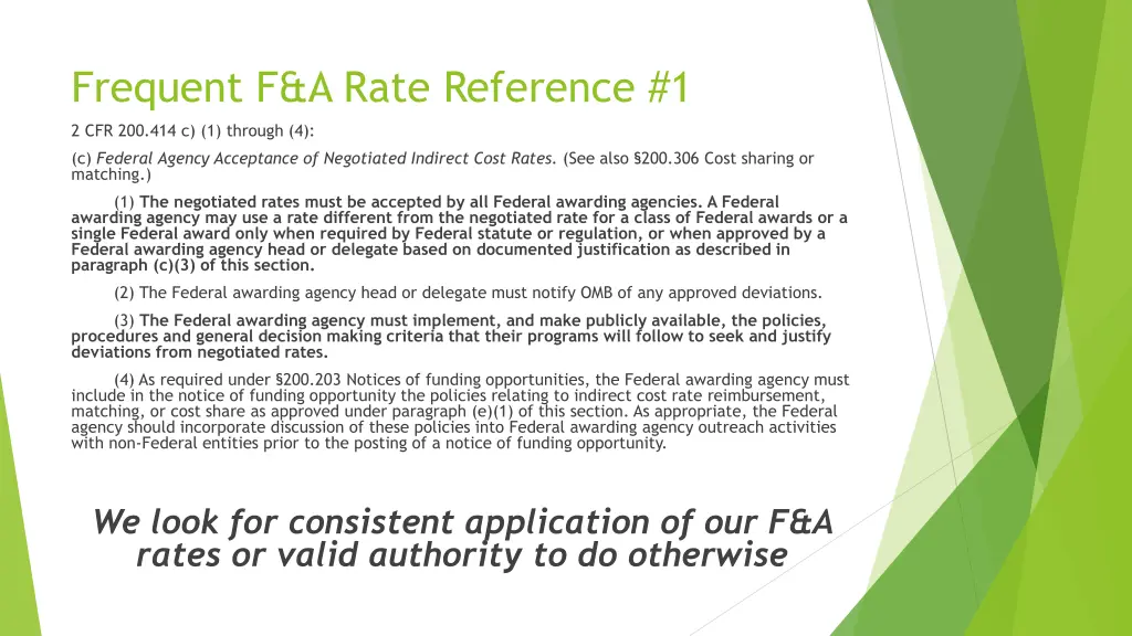 frequent f a rate reference 1