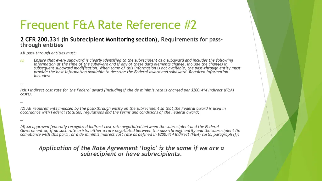 frequent f a rate reference 2