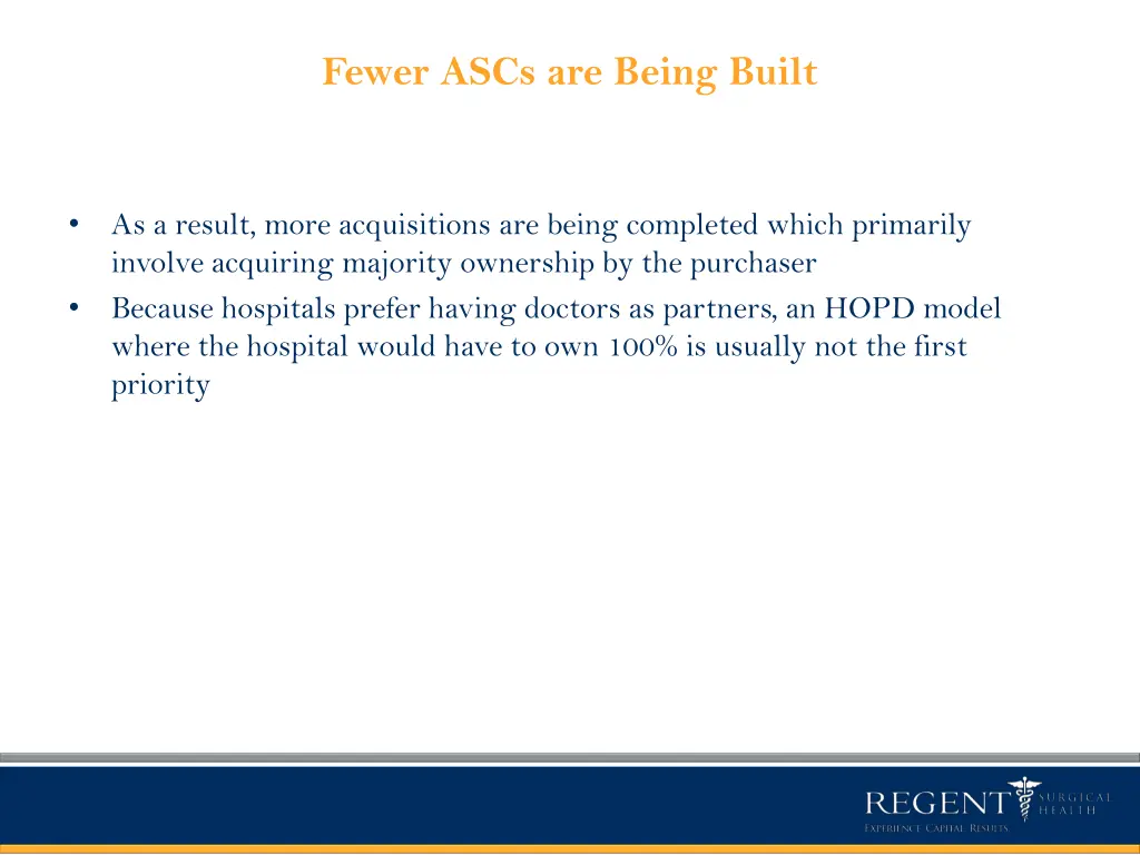 fewer ascs are being built
