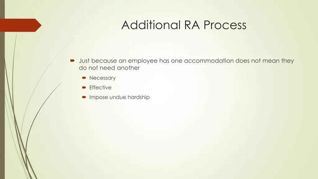 additional ra process