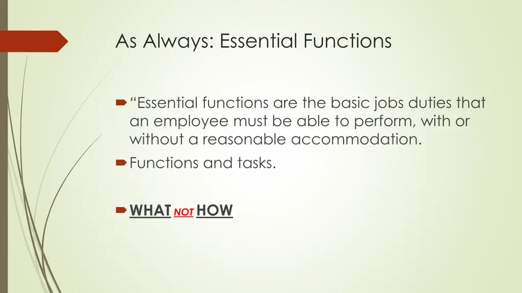 as always essential functions