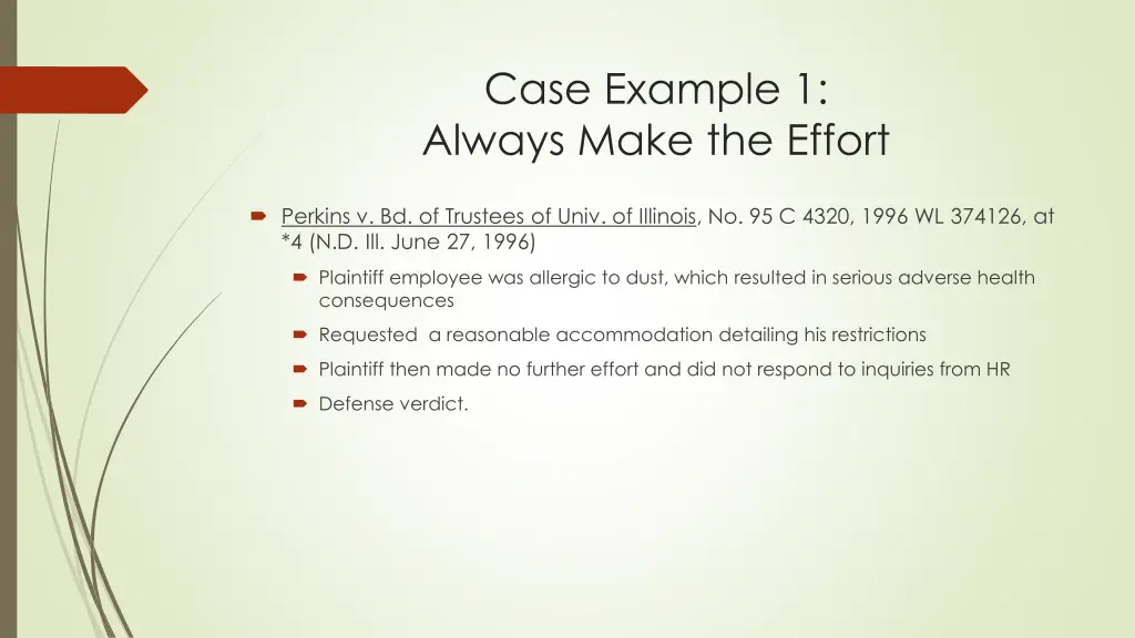 case example 1 always make the effort