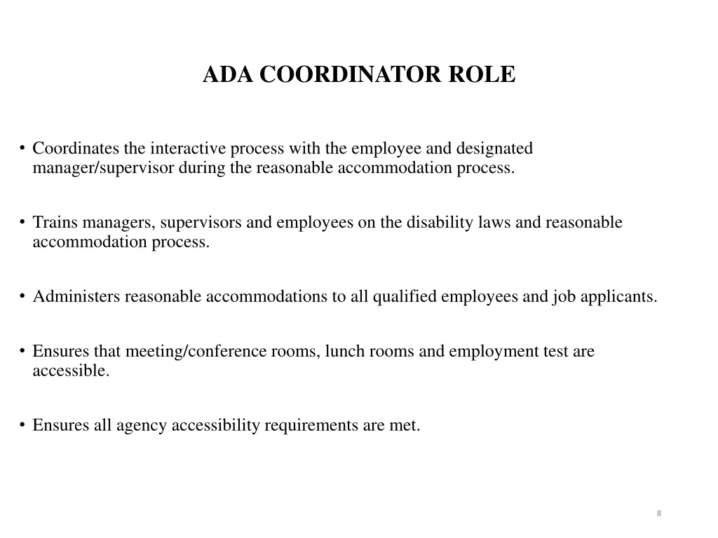 ada coordinator role