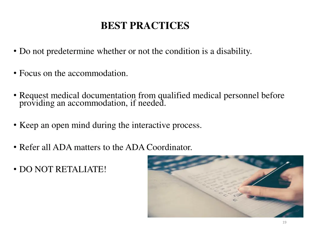 best practices
