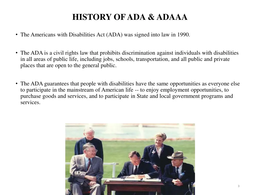 history of ada adaaa