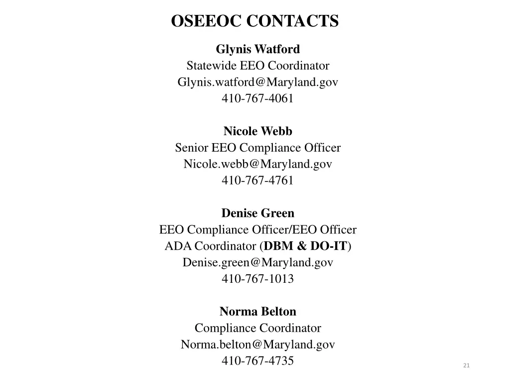 oseeoc contacts