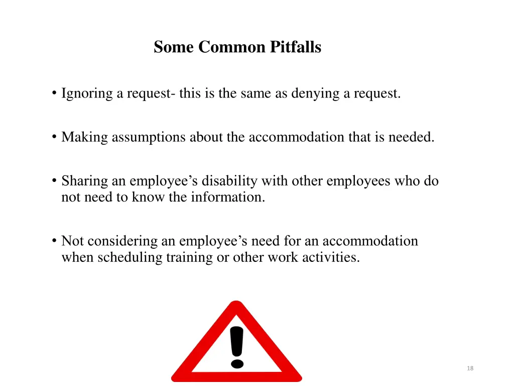 some common pitfalls